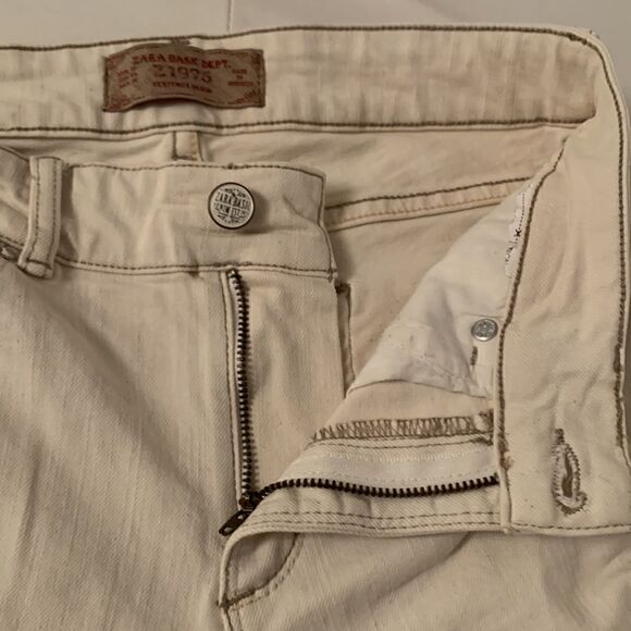 Zara Basic Heritage Skinny Distressed Denim Women’s Jeans Size 4 - Picture 11 of 13